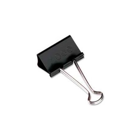 Acco Acco Binder Clips, Large, 2" Width, 1-1/16" Capacity, Black/Silver, 12/Dozen 72100